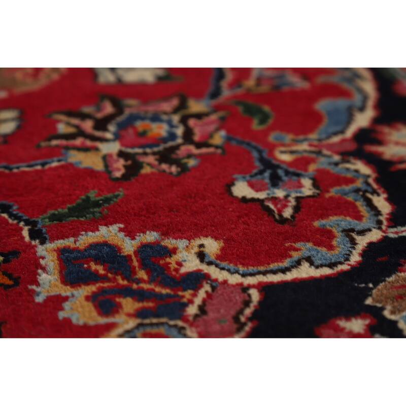 Hand Knotted Oriental 100% Wool Carpet Traditional Floral Red Mashad Area Rug - 16' 4'' X 10' 0''