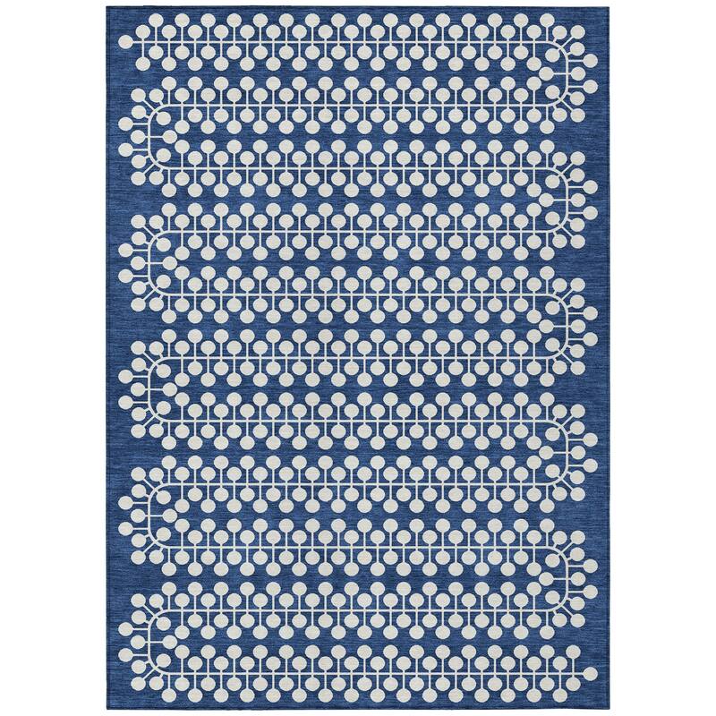 Machine Washable Indoor/ Outdoor Modern Ailey Chantille Rug