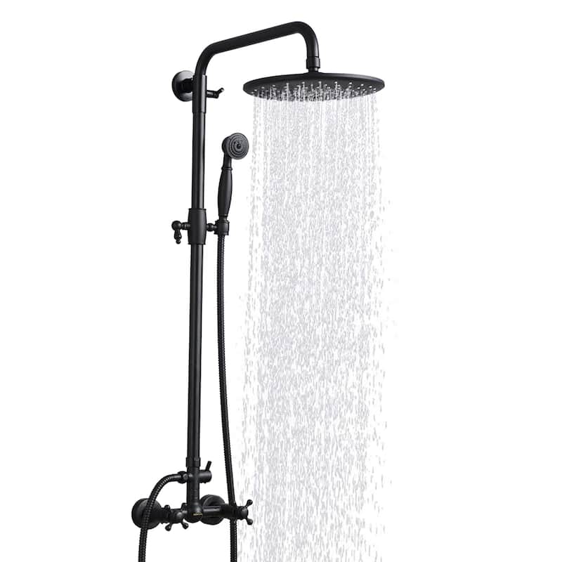 CLihome 8 Inch Matte Black Rain Shower System