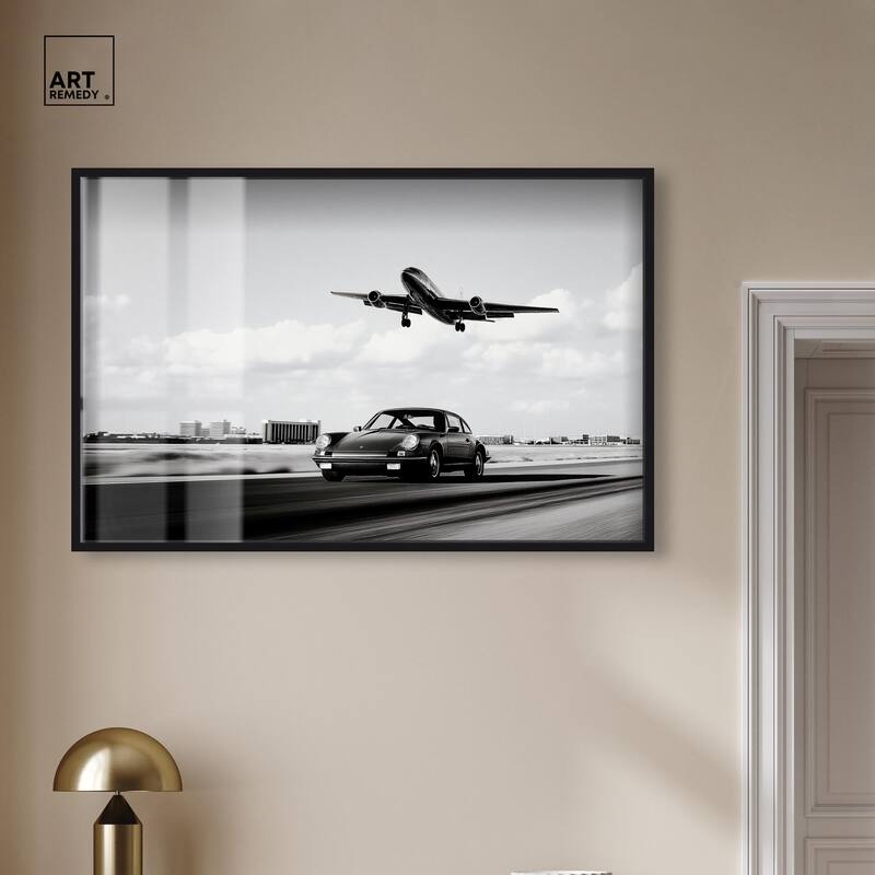 Sports Car Takeoff Shadowbox by Art Remedy