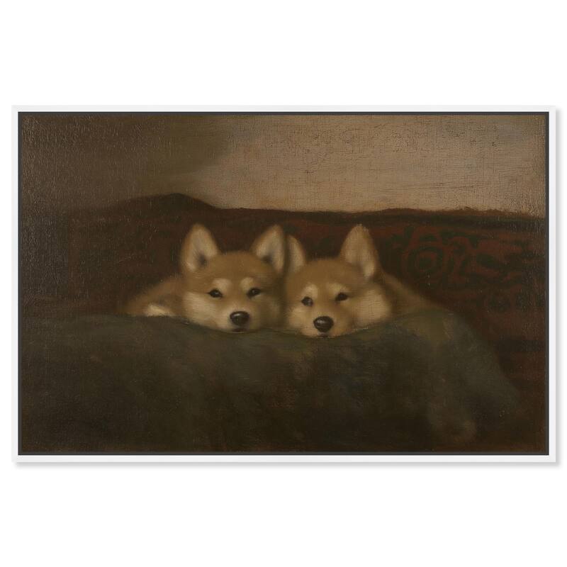 Rustic Dog Days Canvas by Art Remedy - White - 36" x 24"