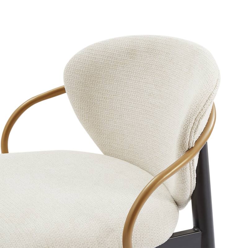 Christopher Knight Home - Mateo Modern Upholstered Counter Stool Set of 2 with Metal Frame and Supportive Back Design