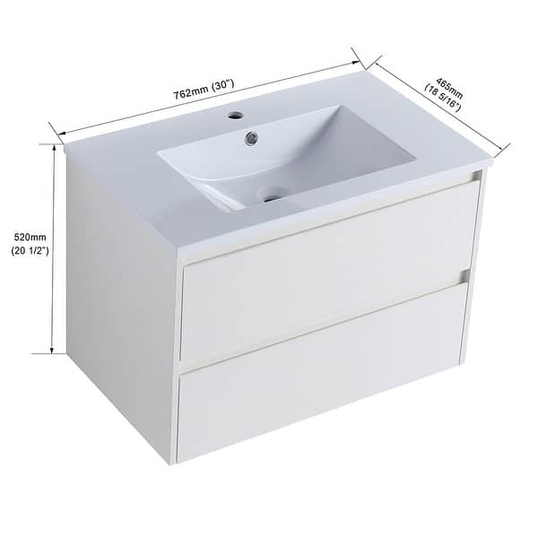 Bathroom Vanity Storage Cabinet with Resin Basin and Drawers - Bed Bath ...