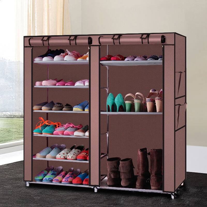 Double-row 9-lattice Combination Style Shoe Cabinet