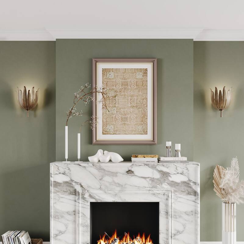 Acroma 2-set Steel Dimmable Steel Wall Sconce with Floral Design