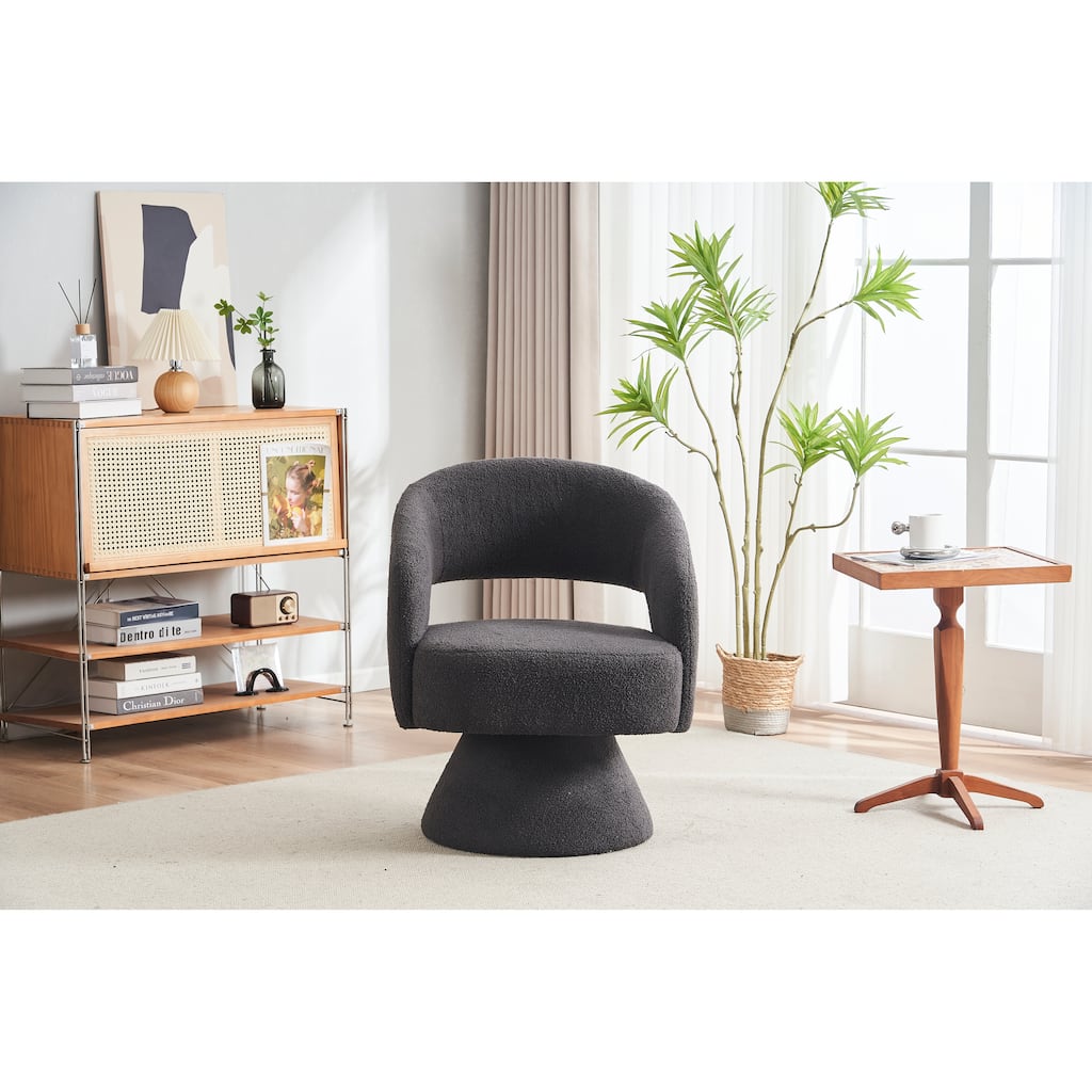 Round Barrel Chair in Fabric