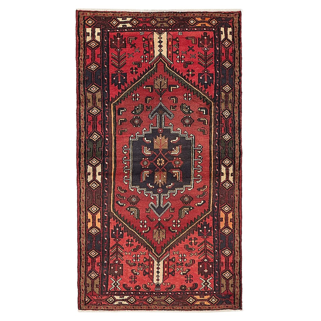 ECARPETGALLERY Hand-knotted Andelz Red Wool Rug - 3'3 x 5'3