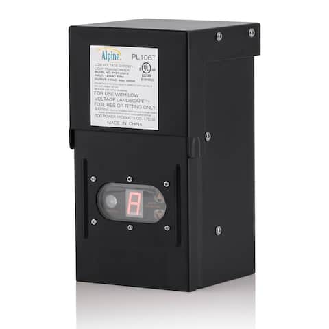 Alpine Corporation Outdoor 200 Watt Transformer with Photo Cell and Timer for Ponds and Fountains