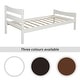 preview thumbnail 6 of 8, Twin Size Wood Platform Bed With Headboard And Wooden Slat Support (White)