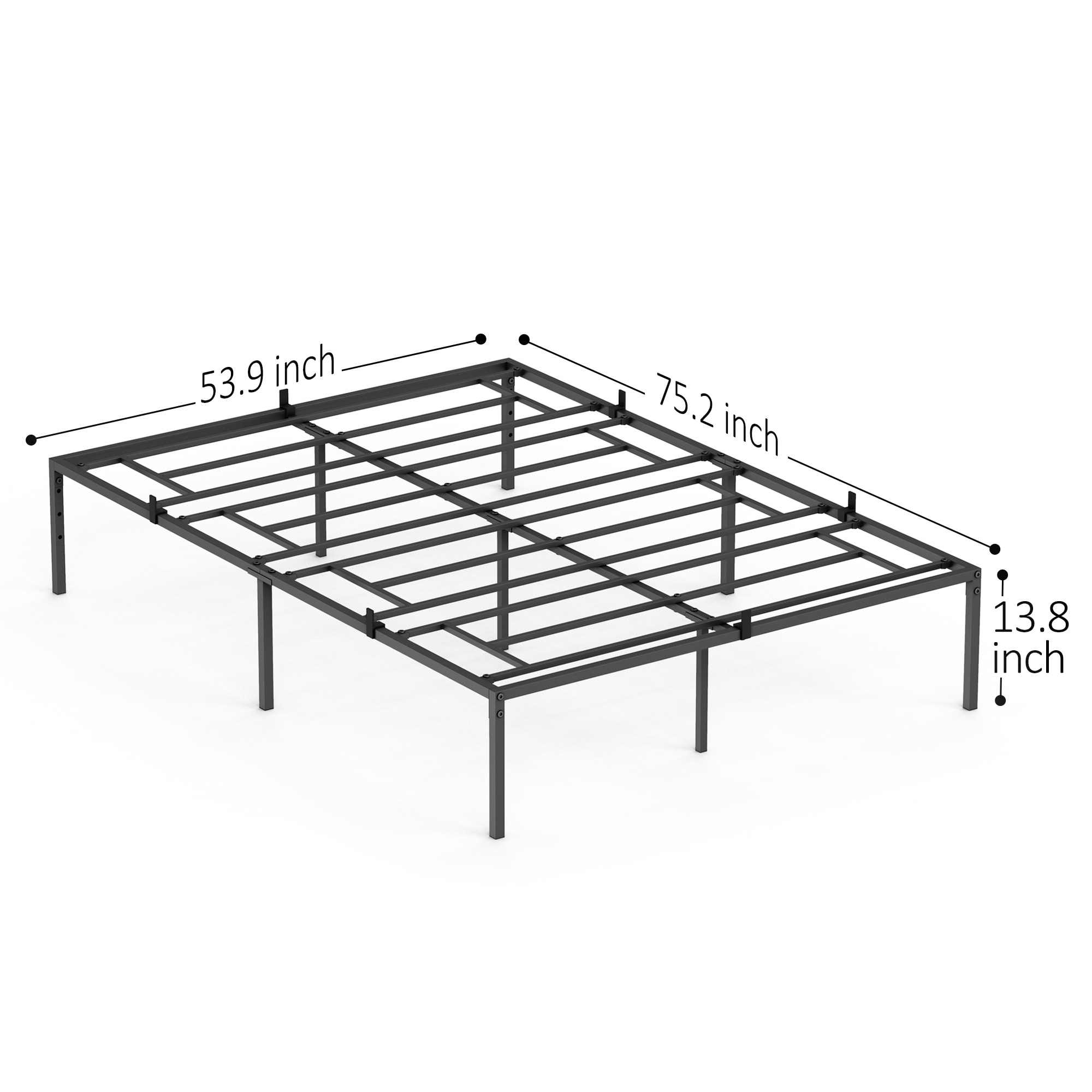Metal bed frame without box discount spring