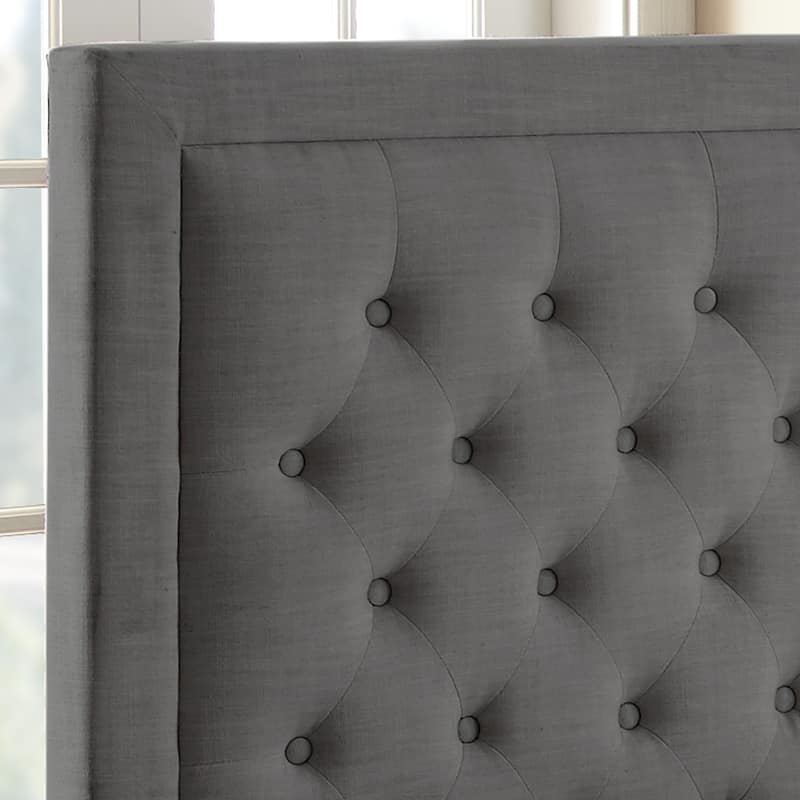Steve Silver Isabel Button Tufted Upholstered Platform Bed