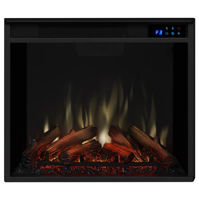 Lynette 56.26" Media Electric Fireplace Gray by Real Flame