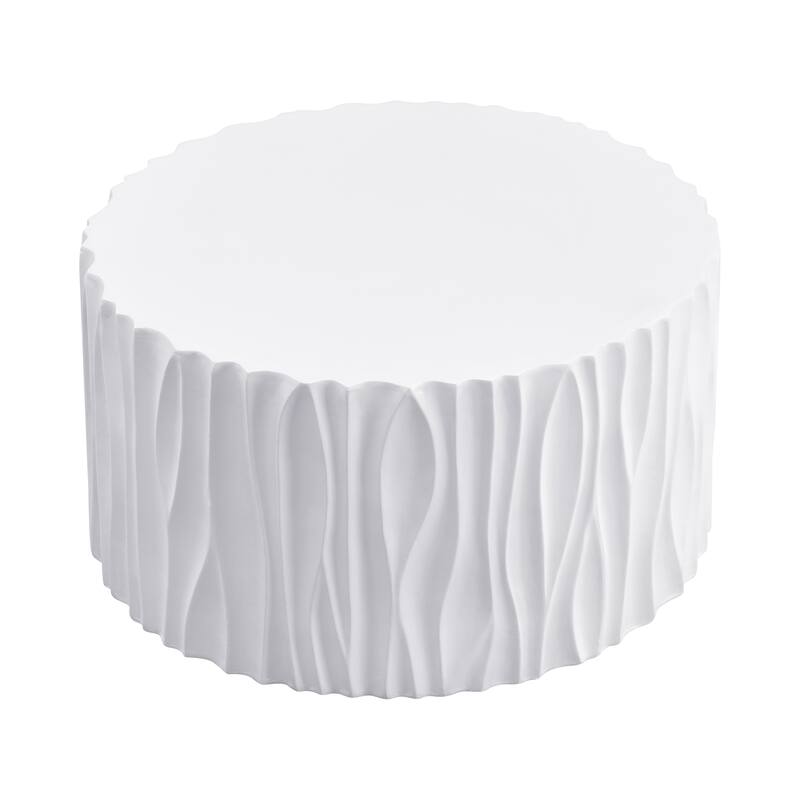 Modern Outdoor White MGO Assembly-Free Coffee Table