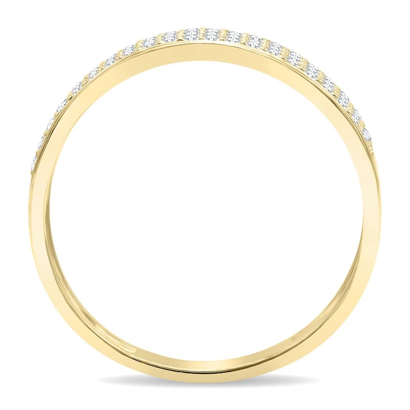 Women's 1/3 Carat TW Round Diamond Rave Wedding Band in 10K Yellow Gold