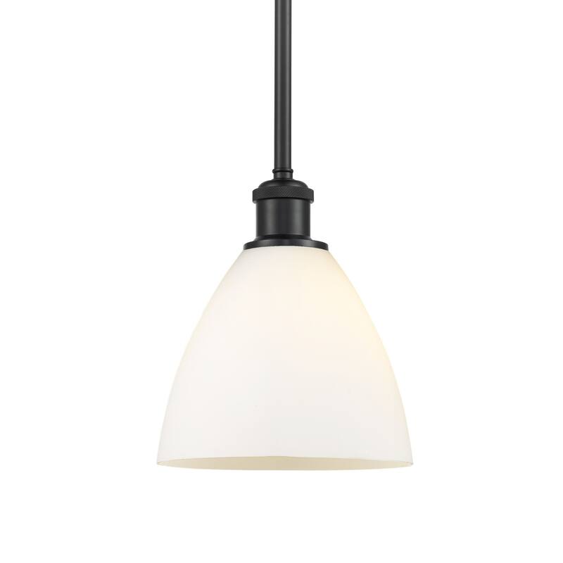 Innovations Lighting 516-1S-9-8 Bristol Pendant Bristol 8" Wide Mini - Matte White / Matte Black