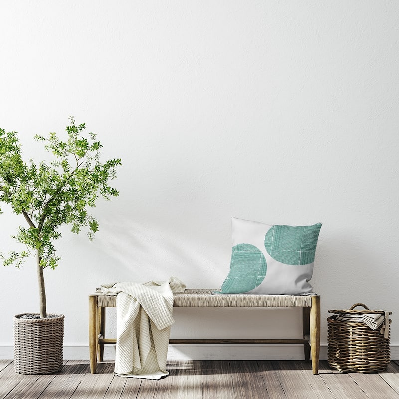 Circles and Squares Polyester Indoor Pillow