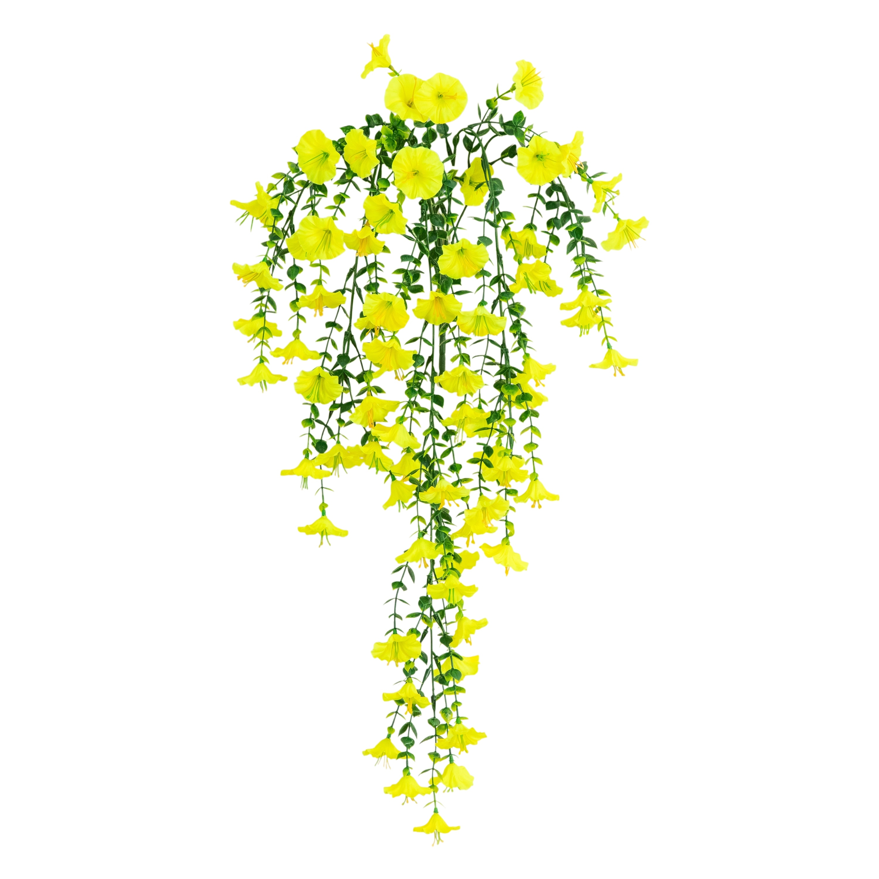 30-in UV Resistant Artificial Morning Glory Hanging Plant - Set of 6