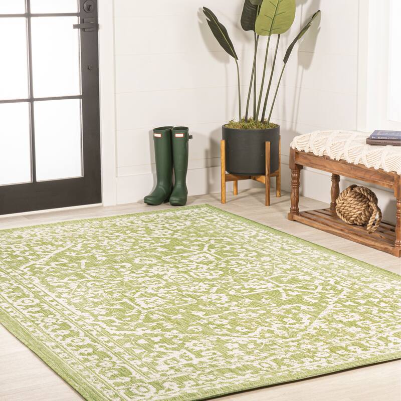 JONATHAN Y Medallion Textured Weave Indoor/Outdoor Area Rug