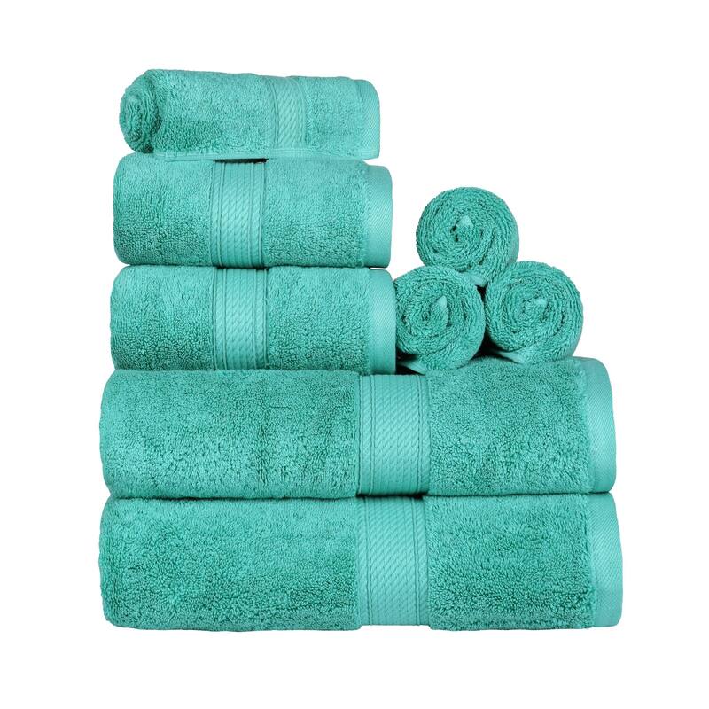 Superior Egyptian Cotton Pile Heavyweight 8-Piece Towel Set