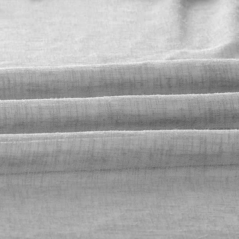 Exclusive Fabrics Nickel Faux Linen Sheer Curtain (1 Panel)