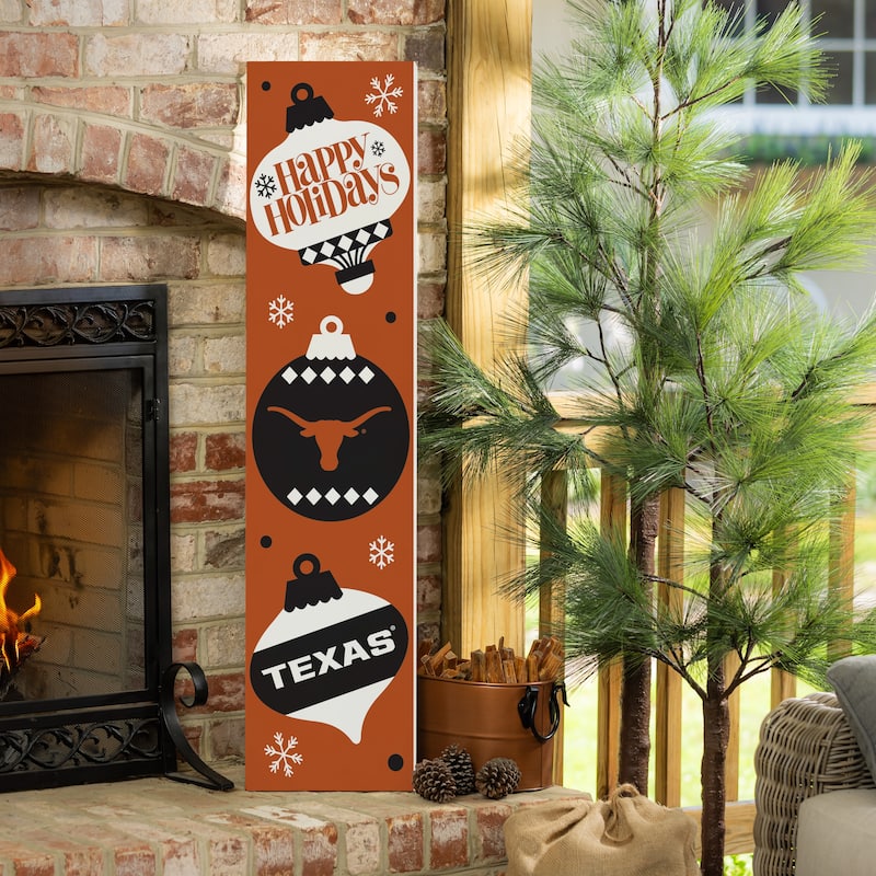 47" Double Sided Seasonal Porch Leaner, University of Texas - 47" x 11.25" - Christmas