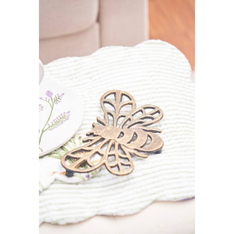 Lavender Fields Reversible Machine Washable Scallop Quilt Placemats Set of 6