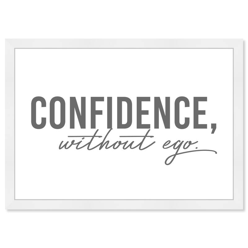 Wynwood Studio Prints Typography and Quotes Without Ego Gray and Modern & Contemporary Wall Art Canvas Print