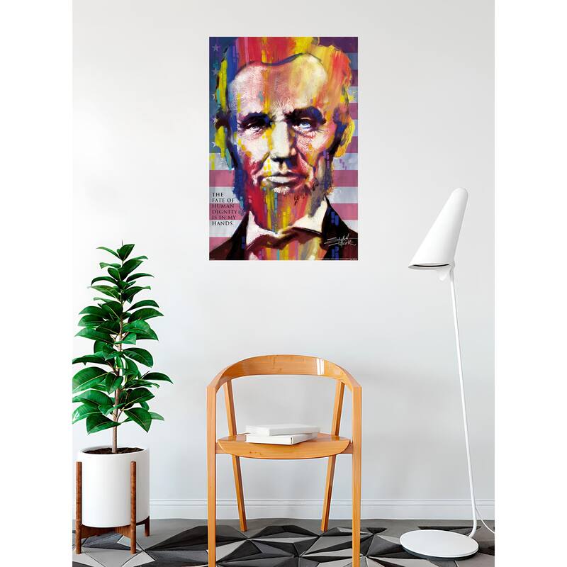 Lincoln by Stephen Fishwick Art Poster - 24 x 36 Inch