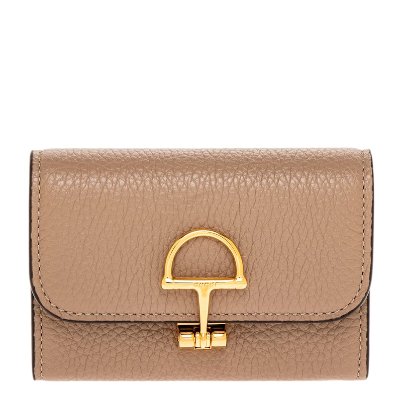Gucci Softbit Card Case - Taupe