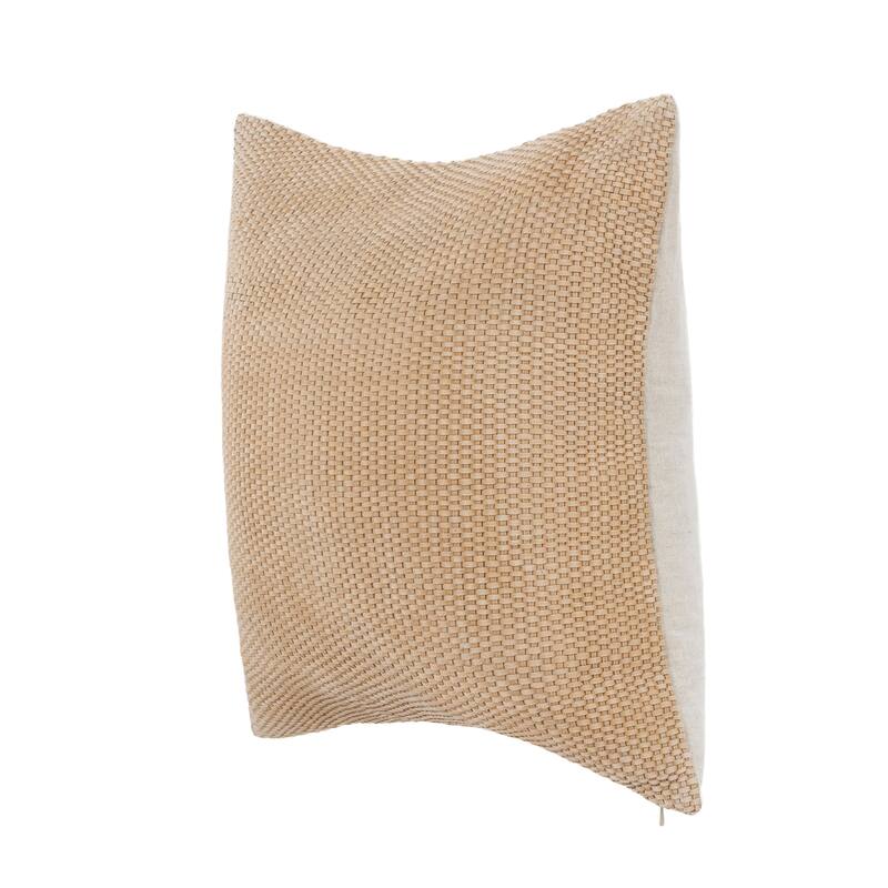 Villa by Classic Home Bassinet 18" Genuine Suede Leather Throw Pillow