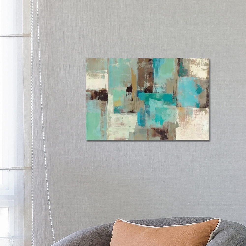 iCanvas "Teal and Aqua Reflections No. 2" by Silvia Vassileva Canvas Print