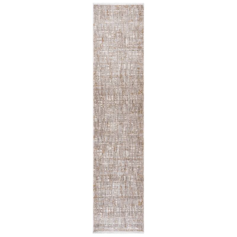 SAFAVIEH Garnet Opal Modern Contemporary Rug - 2'2" x 10' Runner - Gold/Grey