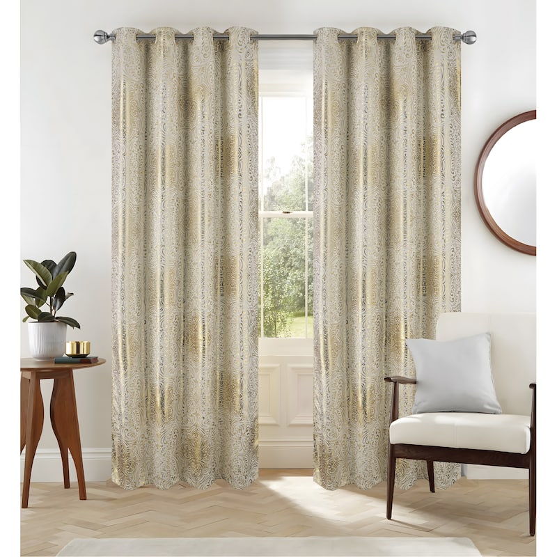 Helena Foil Privacy Window Curtain