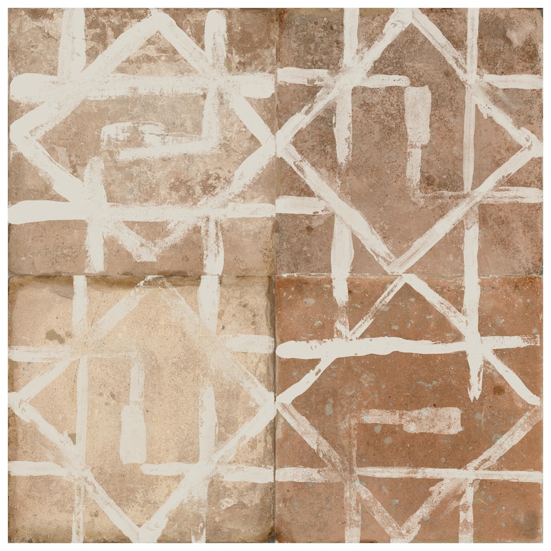 Merola Tile Kings Alora Decor 17-5/8" x 17-5/8" Ceramic Floor and Wall Tile