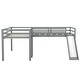 preview thumbnail 6 of 12, Playful Design, L-Shaped Structure Wood Loft Bed with One Side Slide, Safety Guaranteed, Twin, Grey