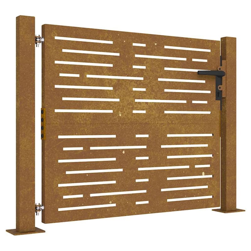vidaXL Garden Gate 39.4x39.4" Corten Steel Square Design - 43.3 x 41.3"