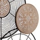 preview thumbnail 15 of 18, Black Metal Handmade Plate Home Wall Decor with Intricate Pattern
