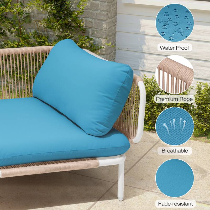 Pellebant Outdoor Sectional Sofa Patio Conversation Seating Set