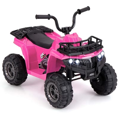 Kids Ride On Electric 4-Wheeler Quad Car w/ Button Start Tread Tires