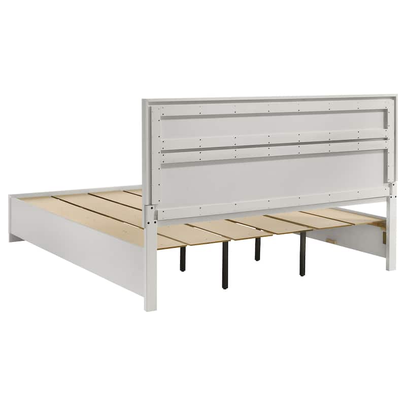 Miranda Contemporary Wood Storage Panel Bed