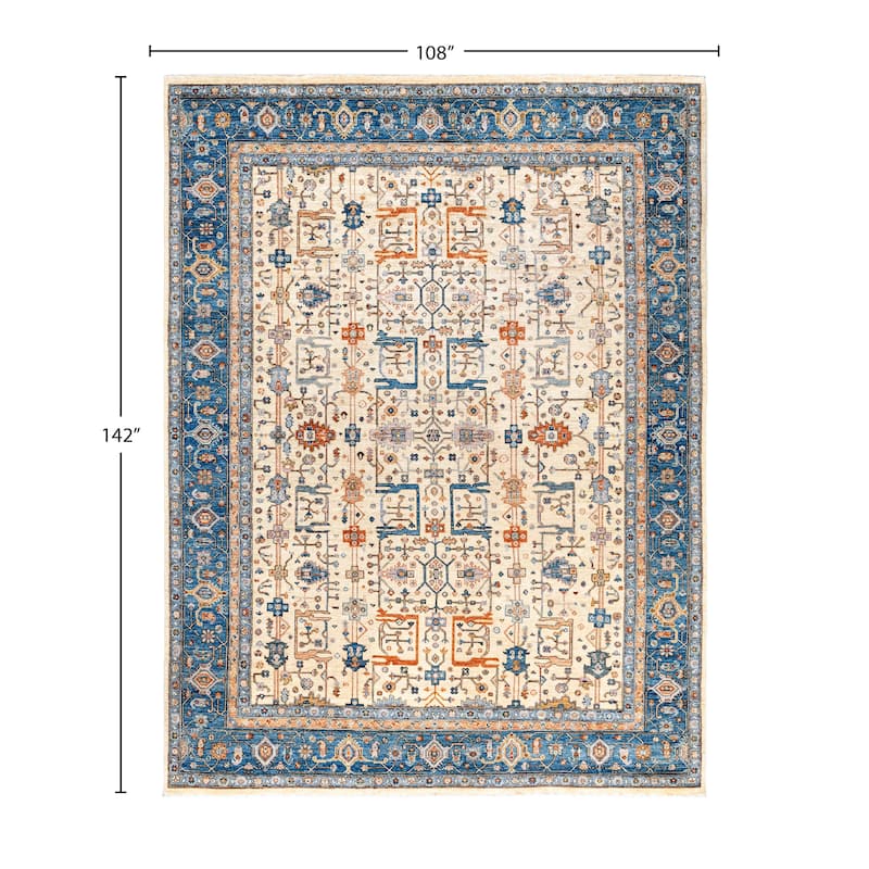 Serapi One-of-a-Kind Hand-Knotted Area Rug - Ivory - 9' 0" x 11' 10"