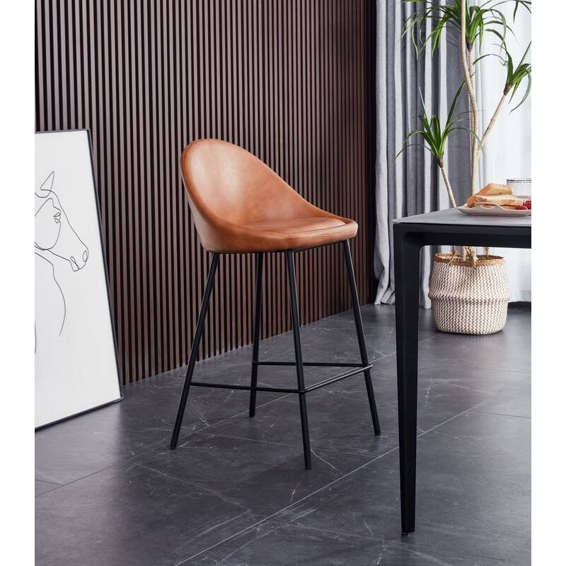 Judith Vero Modern Bar Stool 26'' Seat (Set Of 2) - Brown