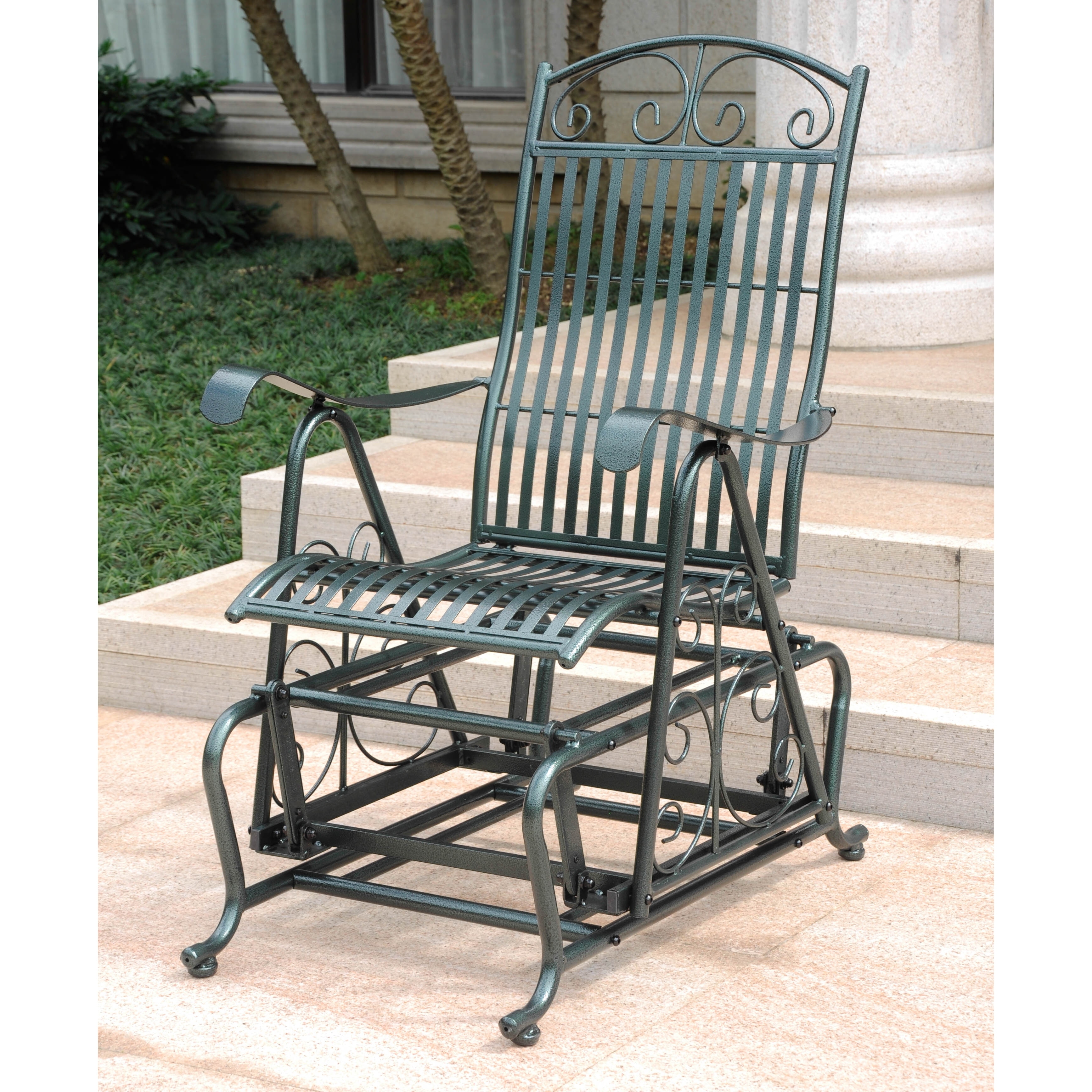Wrought iron store glider chair