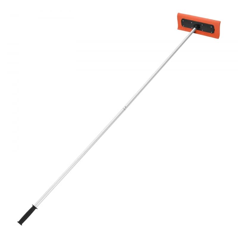17.7-Inch Foam Blade Roof Snow Rake with Adjustable Aluminum Handle for Easy Snow Removal - 88.58-221.26 x 17.72 x 6.30 in