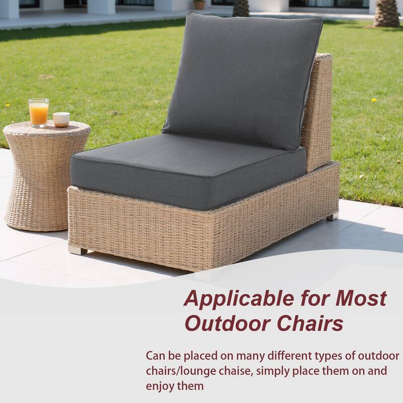 24"x23" Deep Seat Sunbrella Thick Cushion For Outdoor Club Chair,Rocking Chair