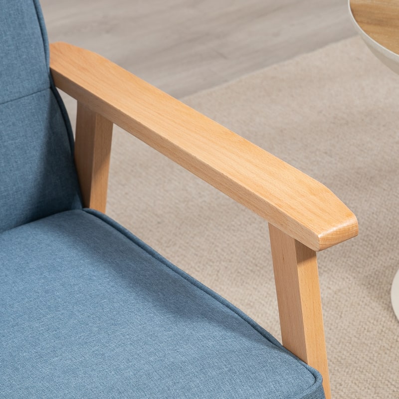 Accent Arm Chair With Upholstered Tufted Back