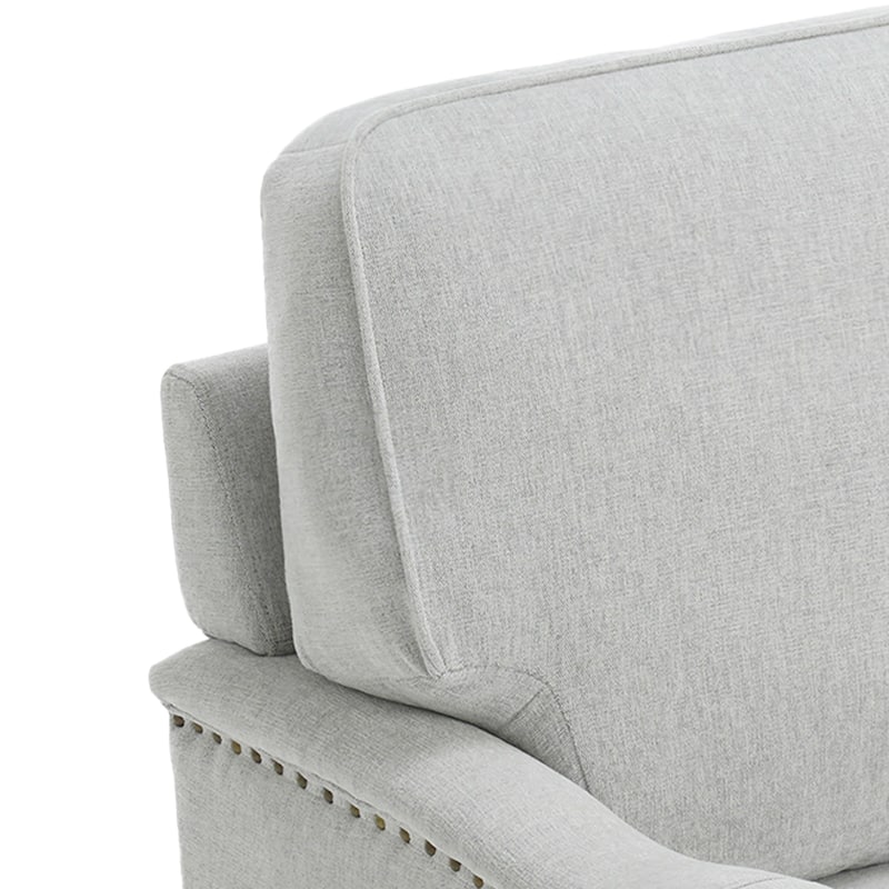 Skirted Swivel Accent Nailhead Barrel Chair