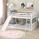 preview thumbnail 12 of 10, Full over Full Bunk Bed with Convertible Slide and Reversible Ladder, Low Bunk Design