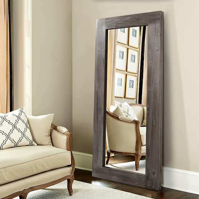 Neutypechic Rustic Wood Freestanding Fulllength Floor Mirror