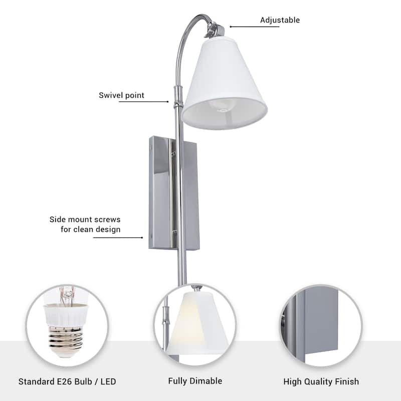 Brio Lighting Danica - 1 Light Dimmable Wall Sconce